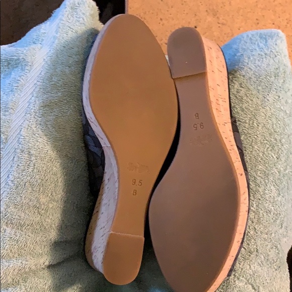 Coach open toe, cork bottom shoes - Picture 3 of 5